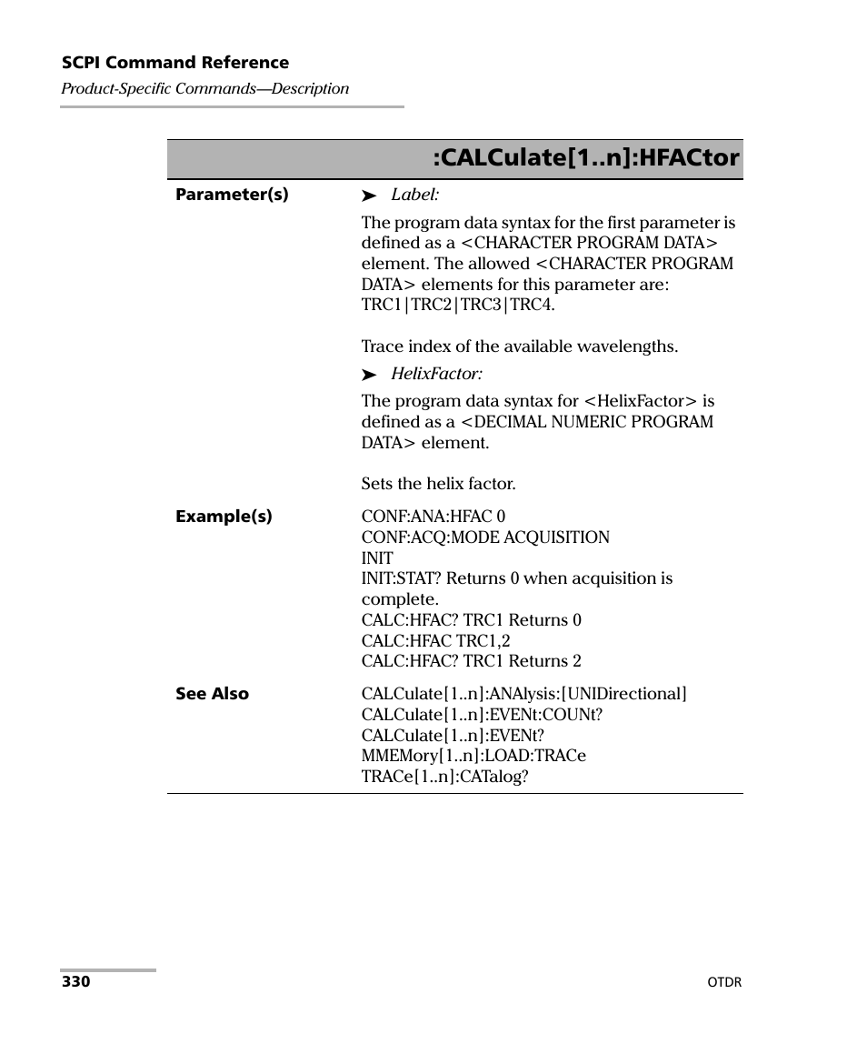 Calculate[1..n]:hfactor | EXFO FTB-7000 OTDR Series for FTB-500 User Manual | Page 344 / 482
