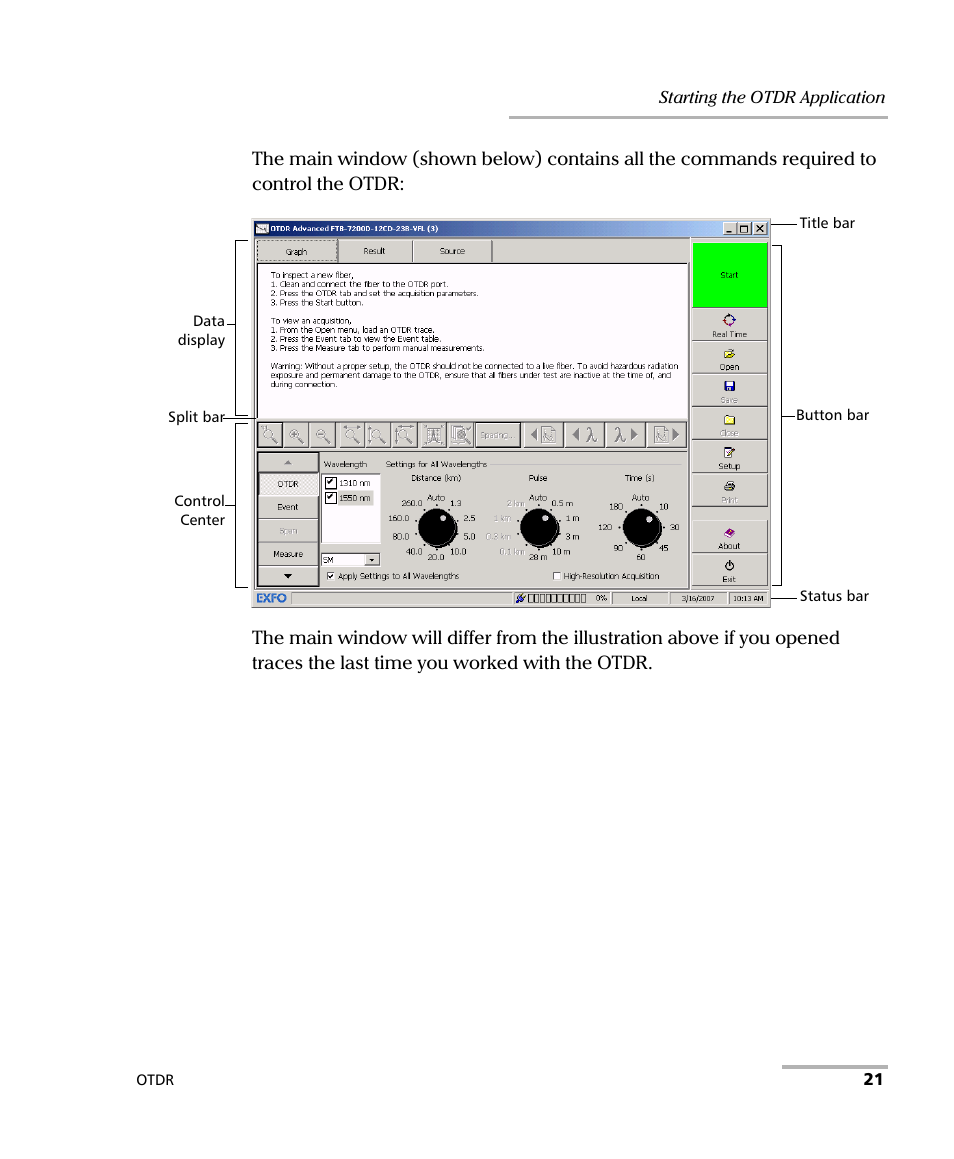 EXFO FTB-7000 OTDR Series for FTB-500 User Manual | Page 35 / 482