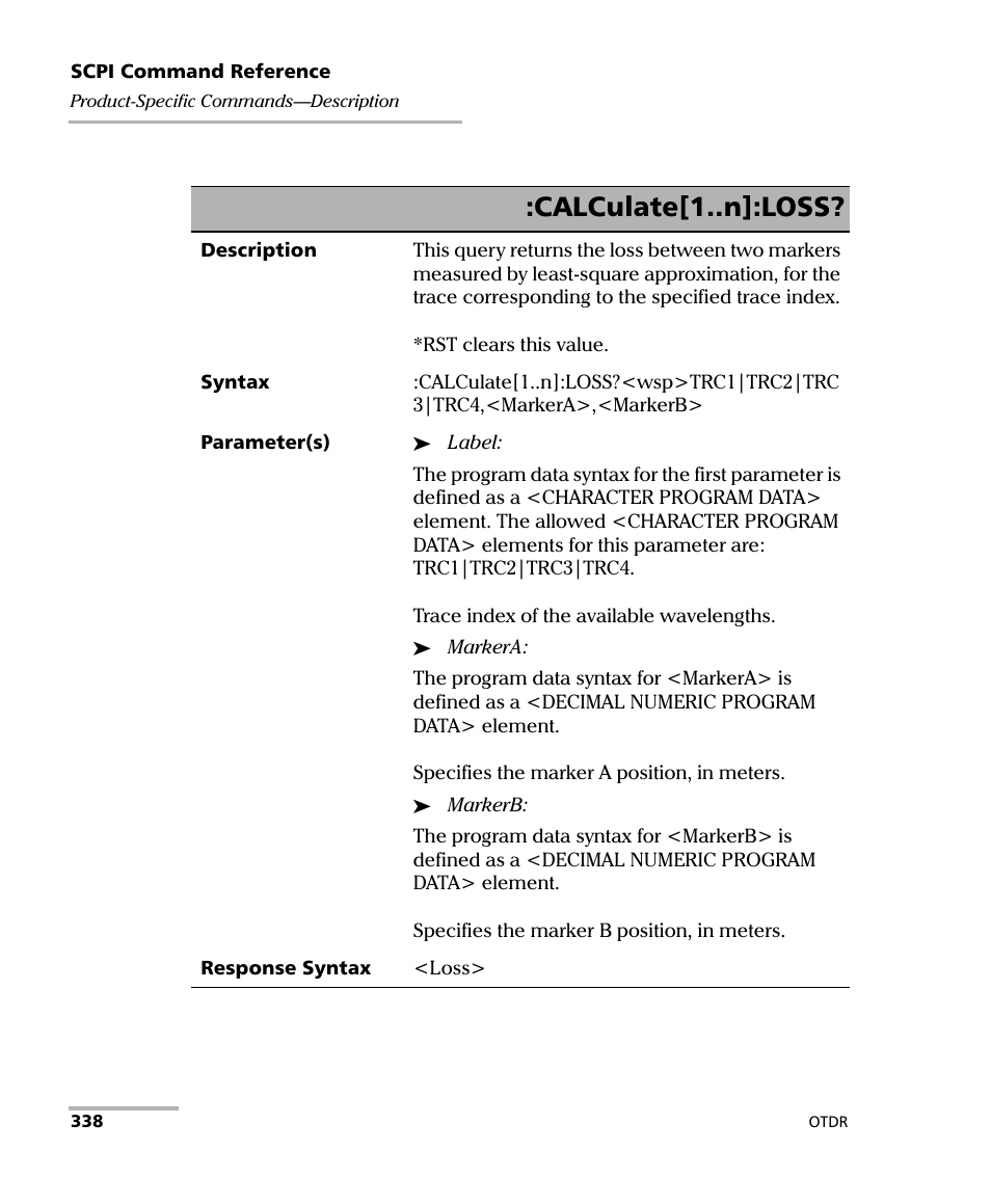 Calculate[1..n]:loss | EXFO FTB-7000 OTDR Series for FTB-500 User Manual | Page 352 / 482