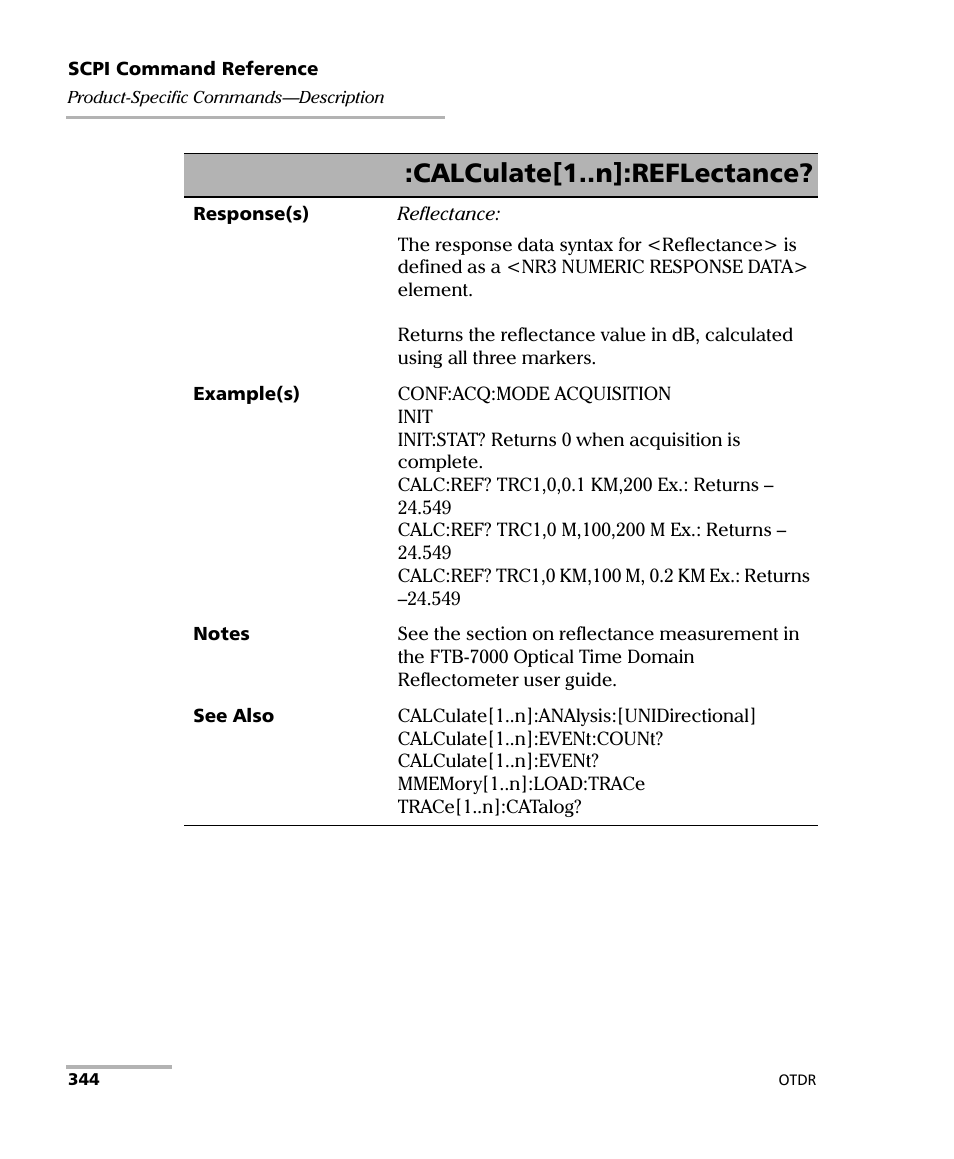 Calculate[1..n]:reflectance | EXFO FTB-7000 OTDR Series for FTB-500 User Manual | Page 358 / 482