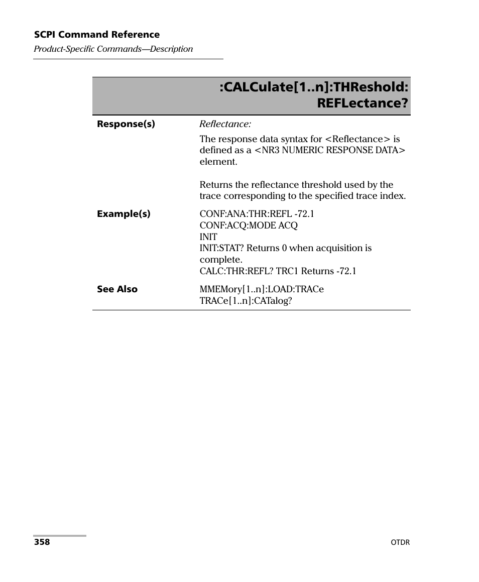 Calculate[1..n]:threshold: reflectance | EXFO FTB-7000 OTDR Series for FTB-500 User Manual | Page 372 / 482