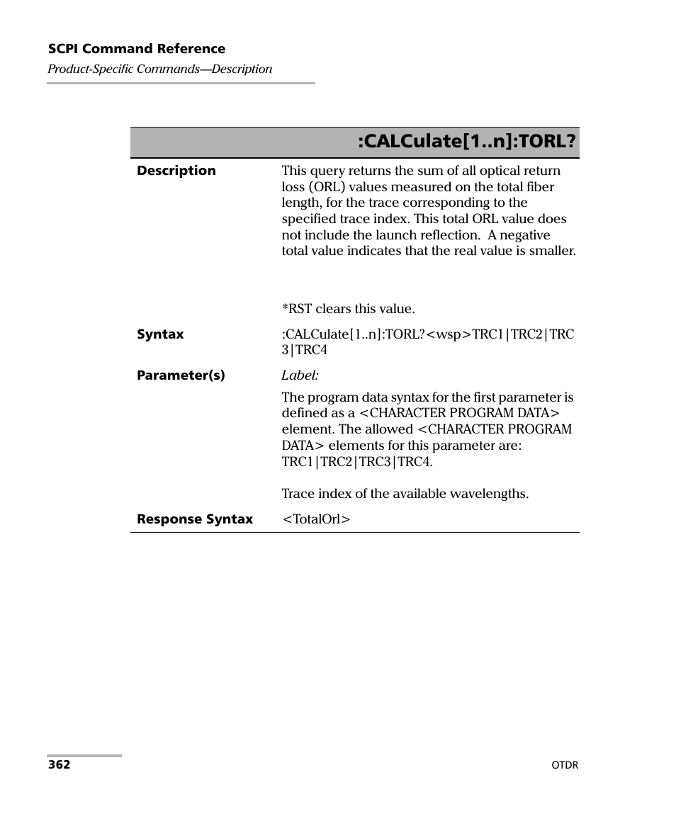 Calculate[1..n]:torl | EXFO FTB-7000 OTDR Series for FTB-500 User Manual | Page 376 / 482