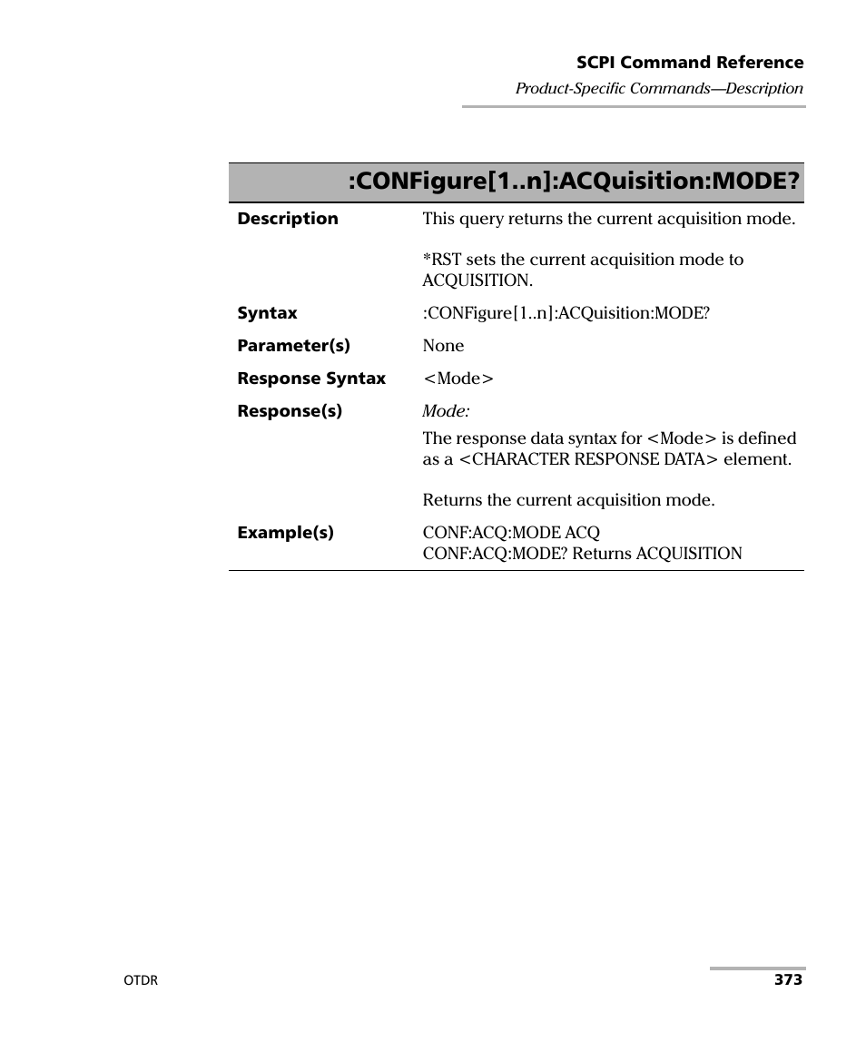 Configure[1..n]:acquisition:mode | EXFO FTB-7000 OTDR Series for FTB-500 User Manual | Page 387 / 482