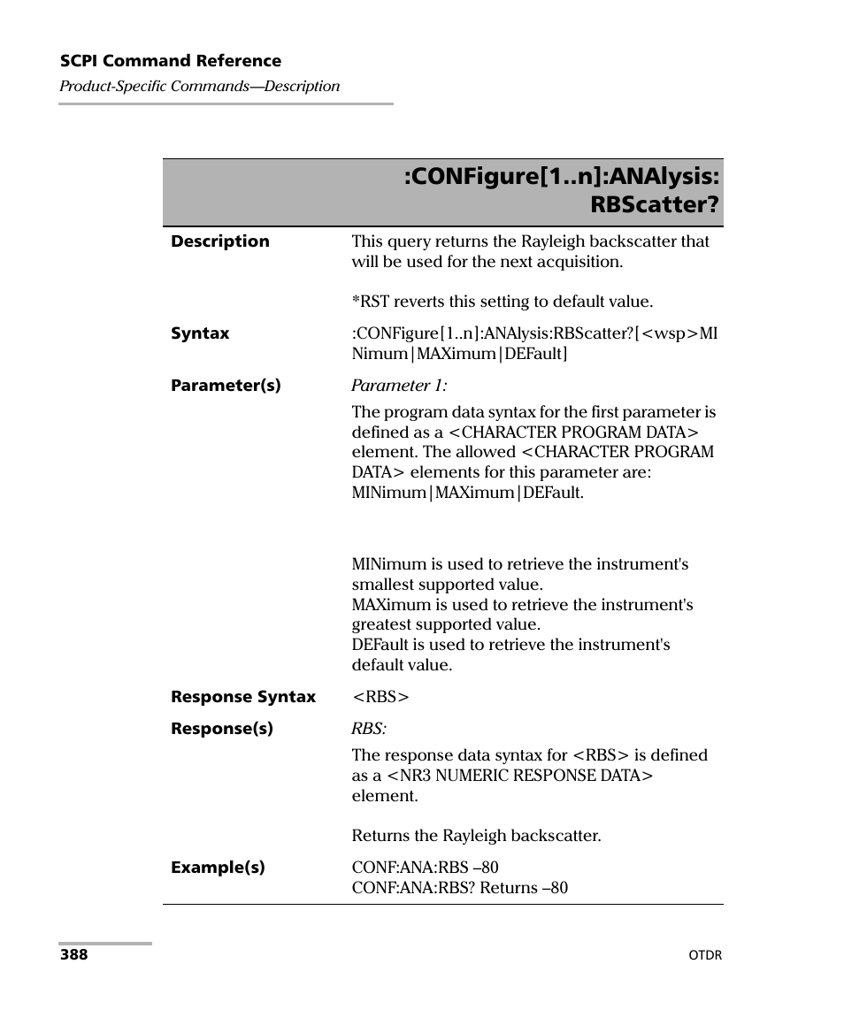 Configure[1..n]:analysis: rbscatter | EXFO FTB-7000 OTDR Series for FTB-500 User Manual | Page 402 / 482