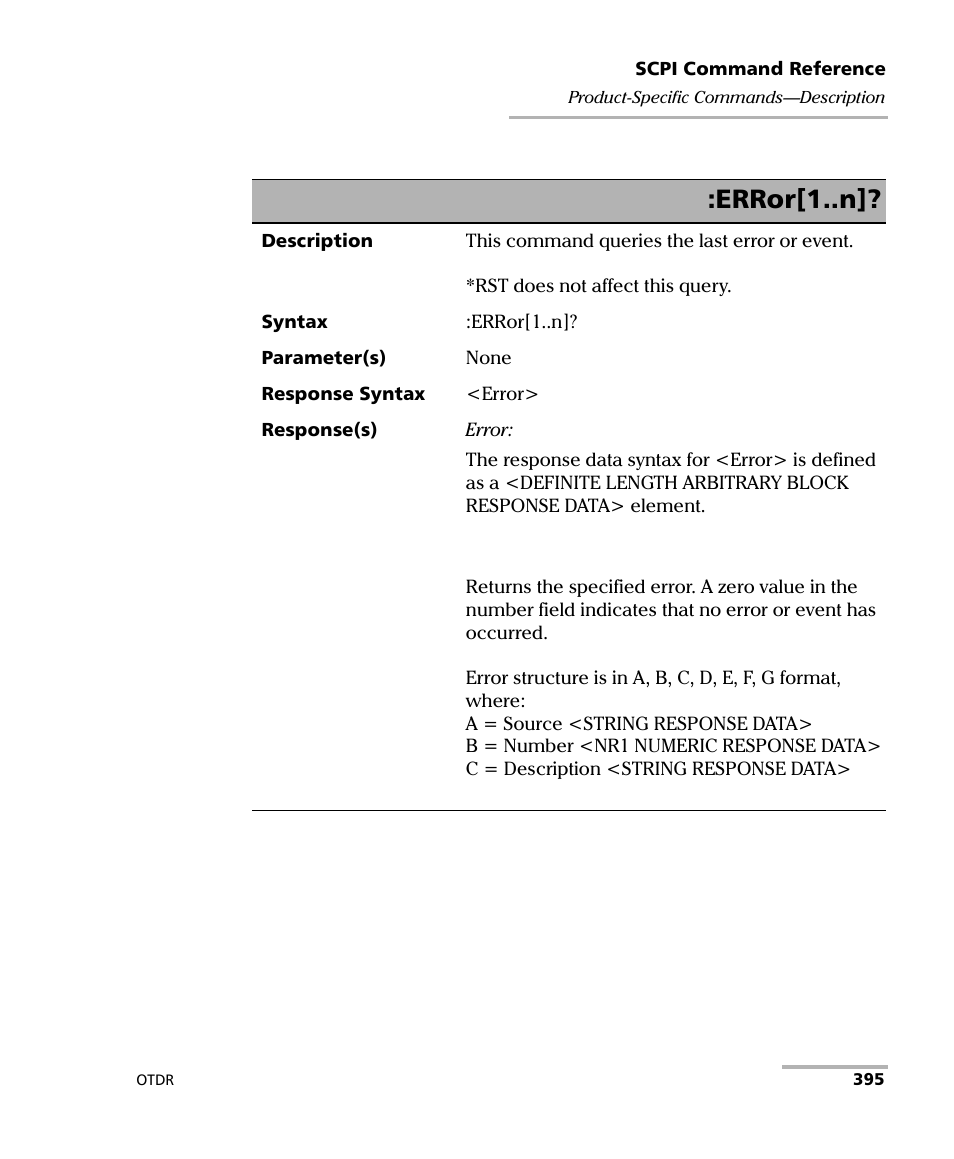 Error[1..n | EXFO FTB-7000 OTDR Series for FTB-500 User Manual | Page 409 / 482
