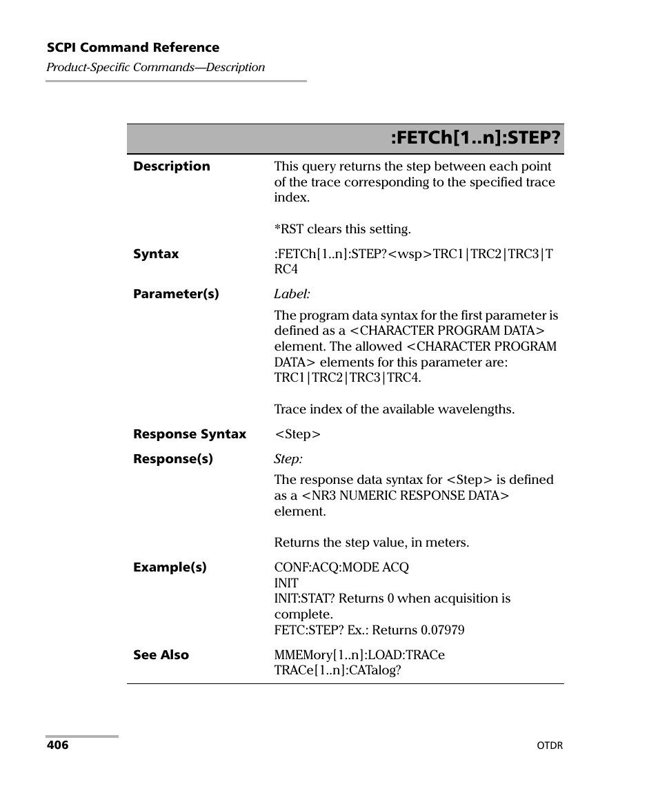 Fetch[1..n]:step | EXFO FTB-7000 OTDR Series for FTB-500 User Manual | Page 420 / 482