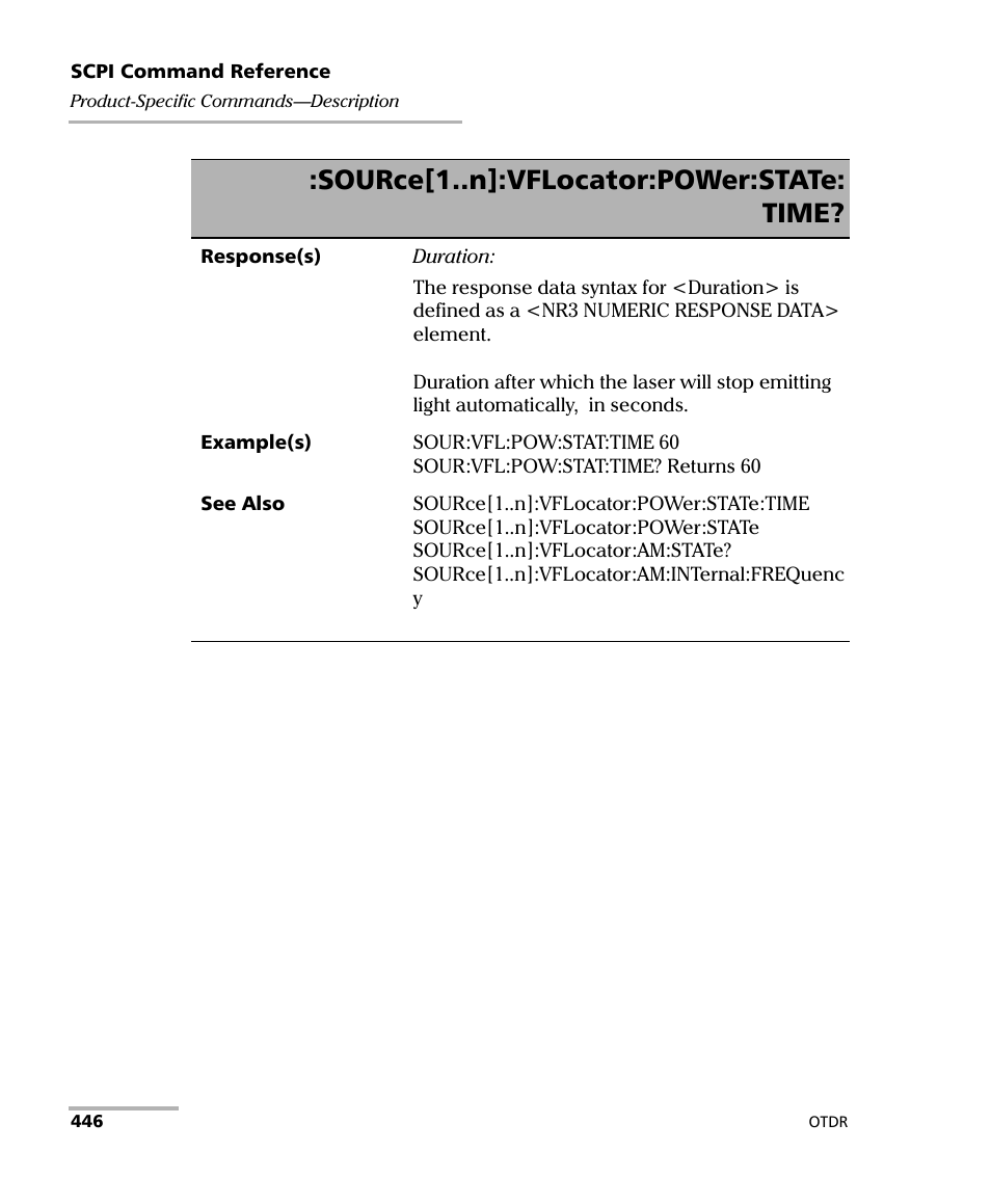 Source[1..n]:vflocator:power:state: time | EXFO FTB-7000 OTDR Series for FTB-500 User Manual | Page 460 / 482