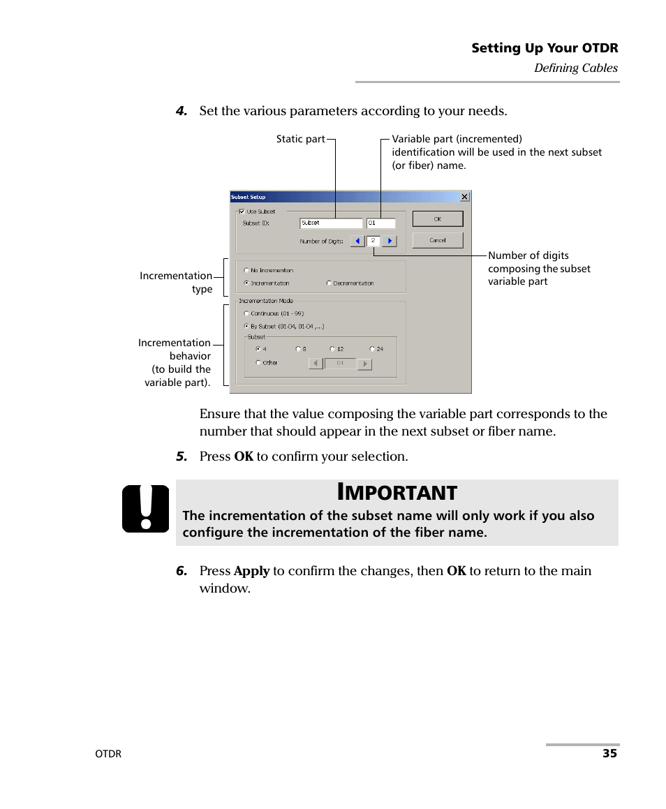 Mportant | EXFO FTB-7000 OTDR Series for FTB-500 User Manual | Page 49 / 482