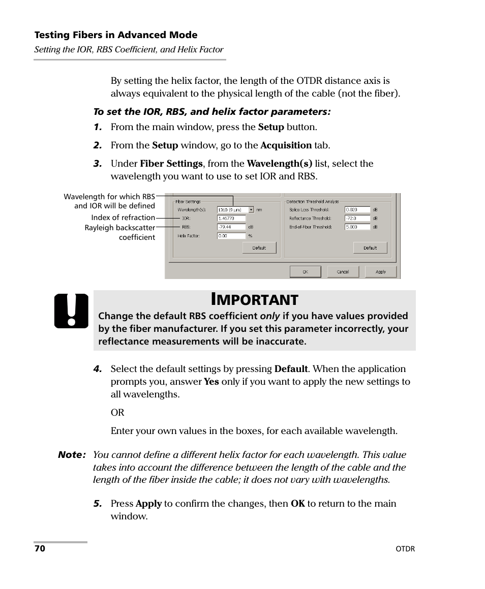Mportant | EXFO FTB-7000 OTDR Series for FTB-500 User Manual | Page 84 / 482