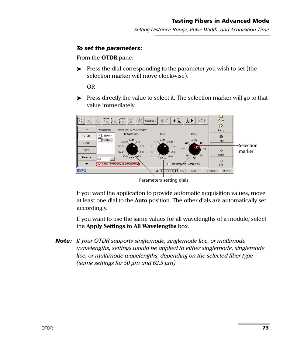 EXFO FTB-7000 OTDR Series for FTB-500 User Manual | Page 87 / 482