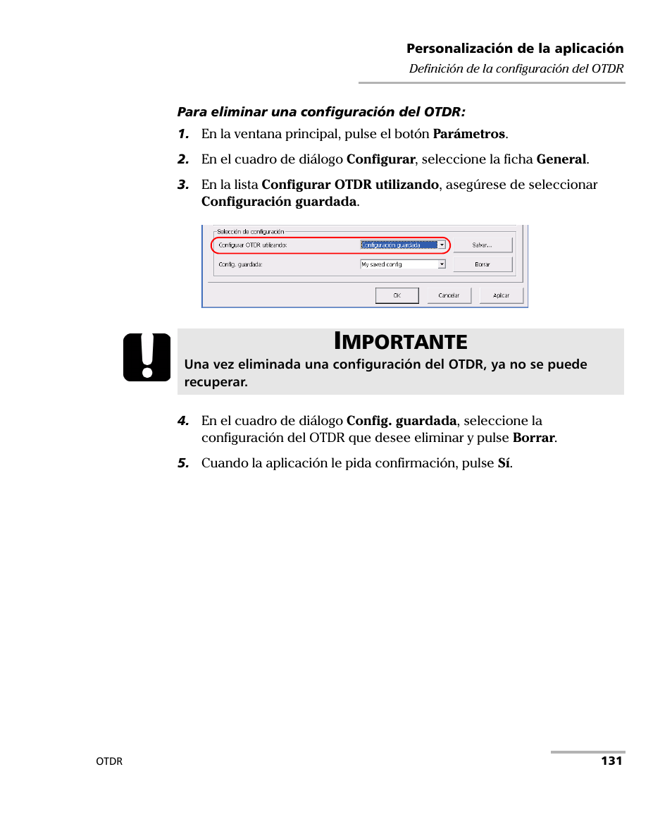 Mportante | EXFO FTB-7000 OTDR Series for FTB-500 User Manual | Page 145 / 489
