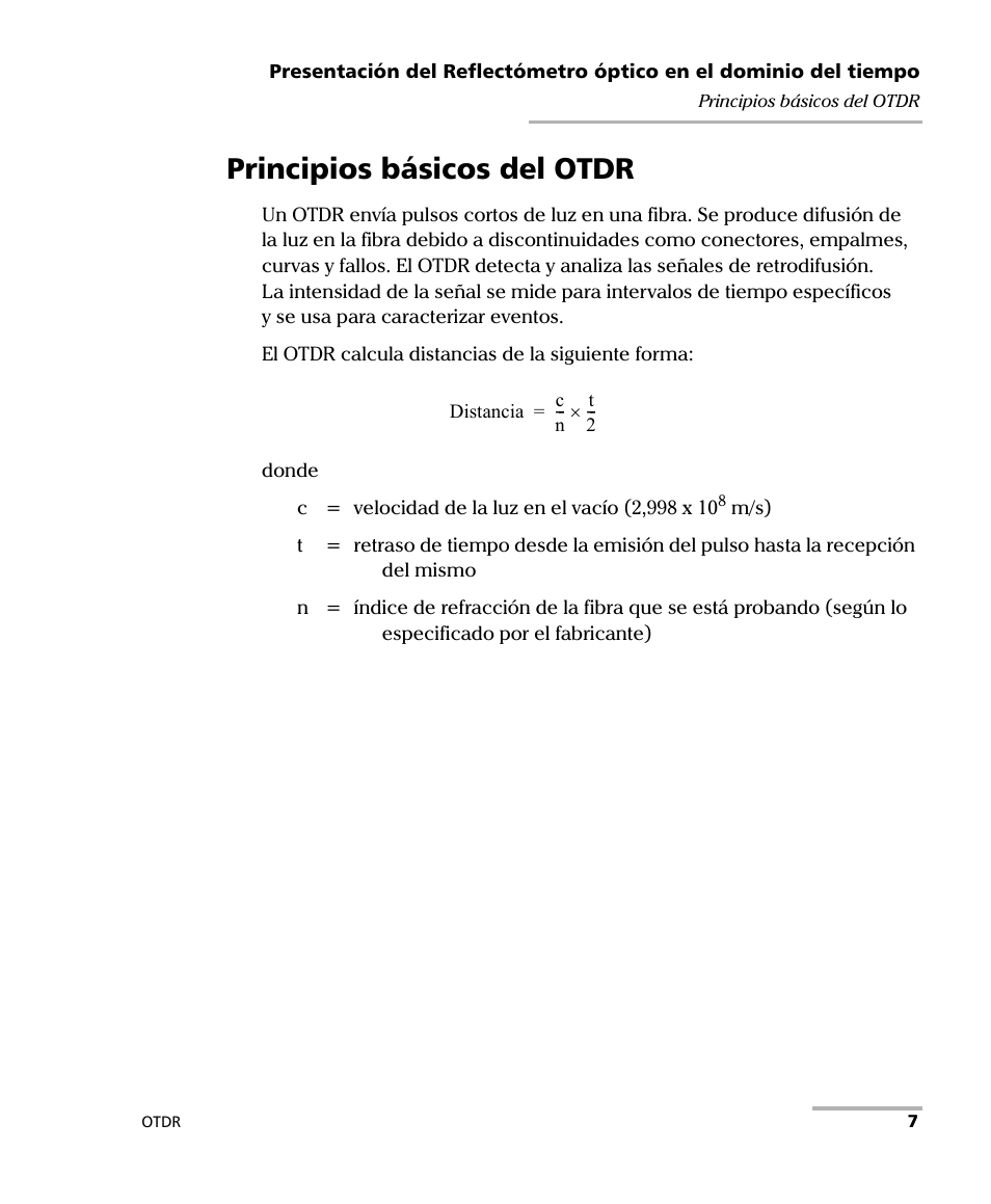 Principios básicos del otdr | EXFO FTB-7000 OTDR Series for FTB-500 User Manual | Page 21 / 489