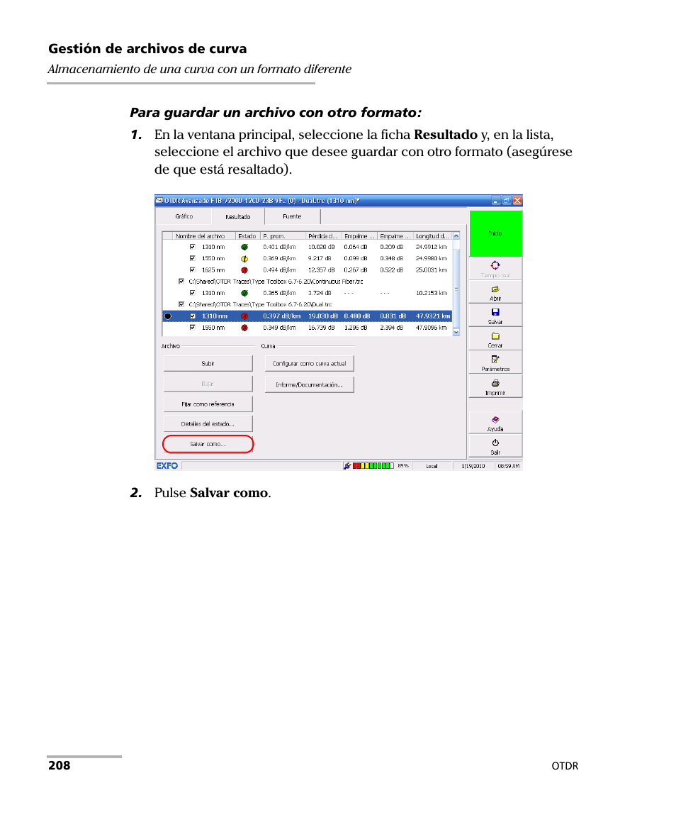 EXFO FTB-7000 OTDR Series for FTB-500 User Manual | Page 222 / 489