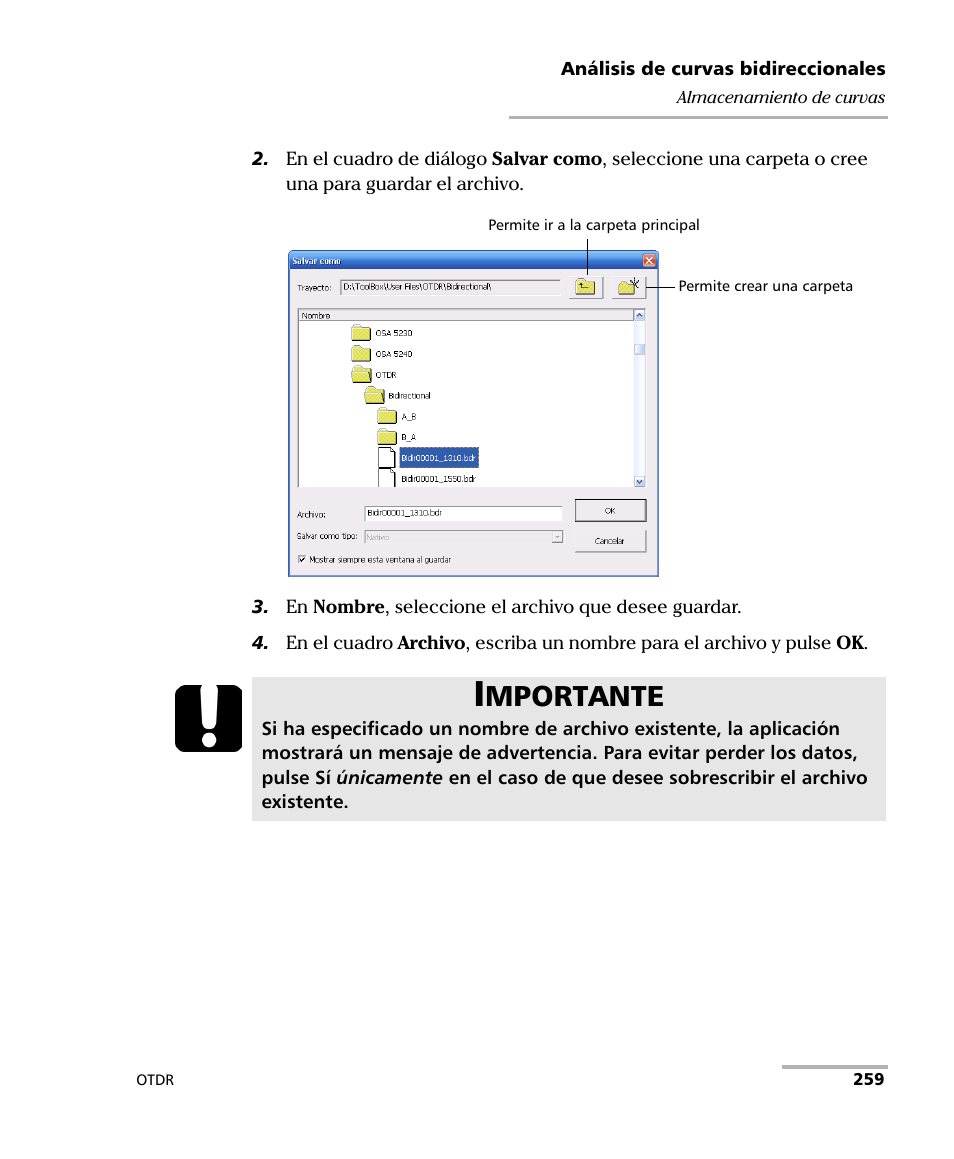 Mportante | EXFO FTB-7000 OTDR Series for FTB-500 User Manual | Page 273 / 489