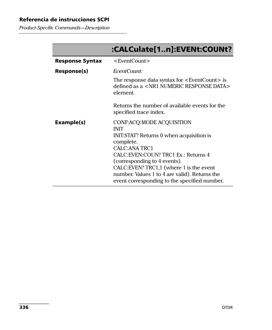 Calculate[1..n]:event:count | EXFO FTB-7000 OTDR Series for FTB-500 User Manual | Page 350 / 489