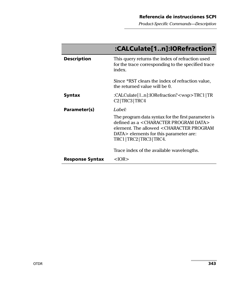 Calculate[1..n]:iorefraction | EXFO FTB-7000 OTDR Series for FTB-500 User Manual | Page 357 / 489