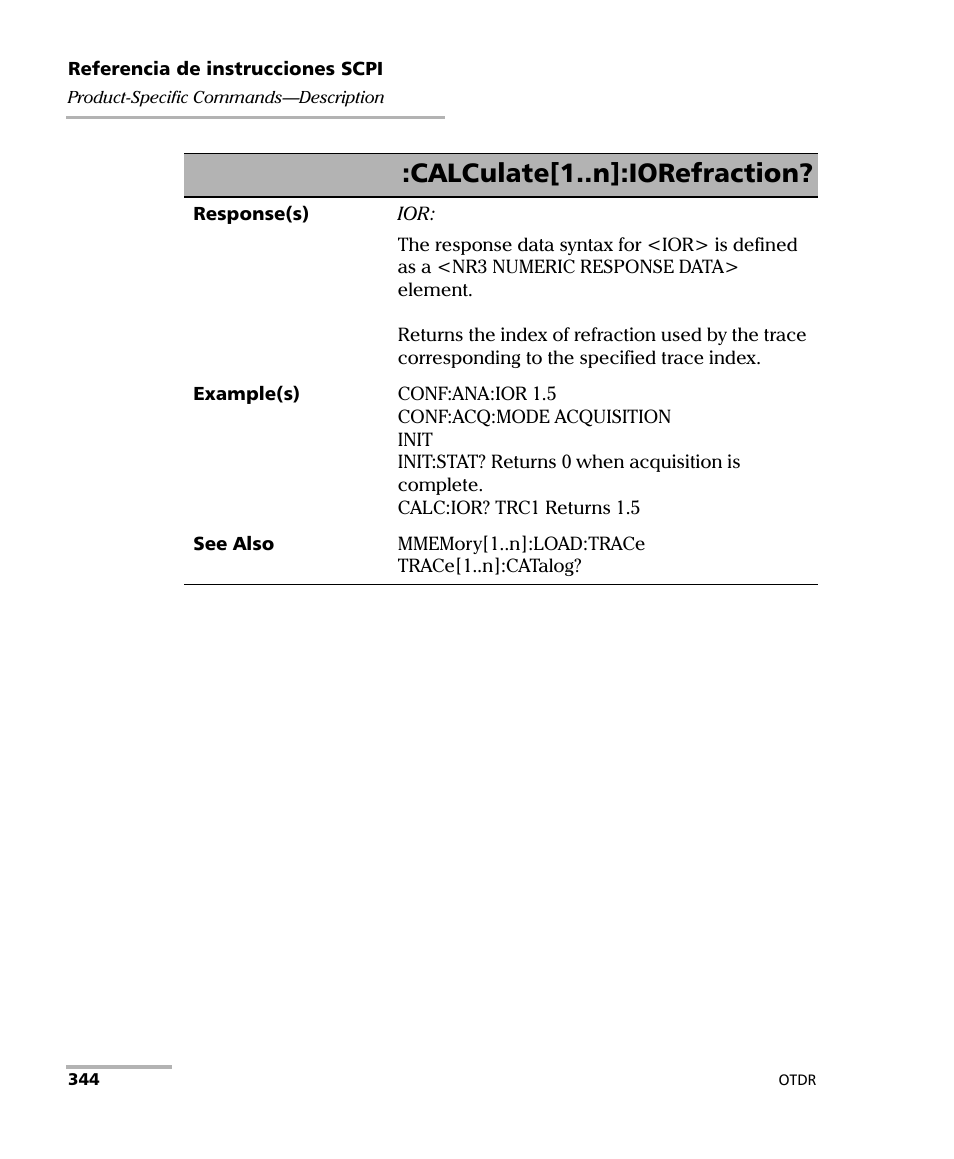 Calculate[1..n]:iorefraction | EXFO FTB-7000 OTDR Series for FTB-500 User Manual | Page 358 / 489