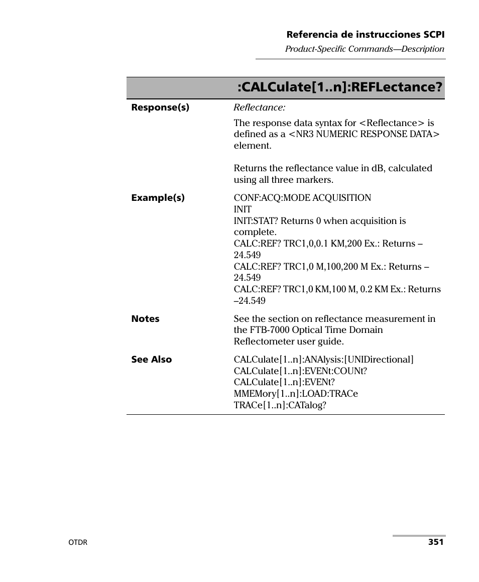 Calculate[1..n]:reflectance | EXFO FTB-7000 OTDR Series for FTB-500 User Manual | Page 365 / 489
