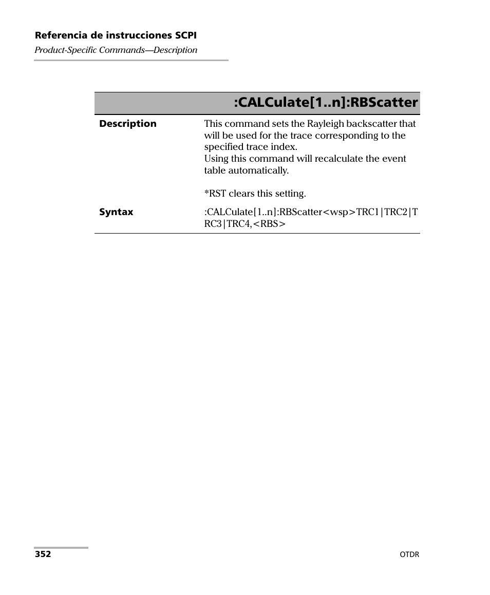 Calculate[1..n]:rbscatter | EXFO FTB-7000 OTDR Series for FTB-500 User Manual | Page 366 / 489