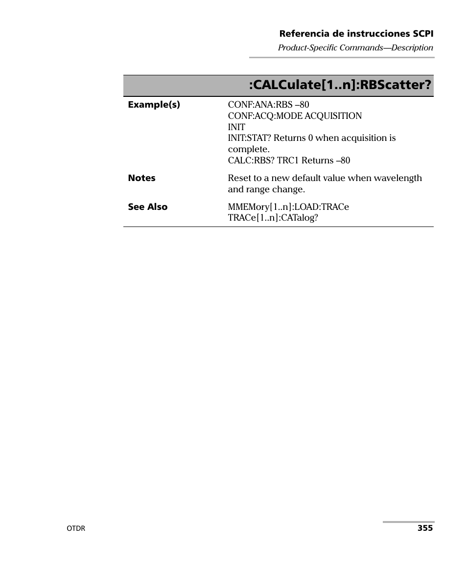 Calculate[1..n]:rbscatter | EXFO FTB-7000 OTDR Series for FTB-500 User Manual | Page 369 / 489