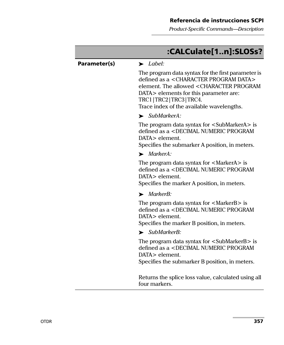 Calculate[1..n]:sloss | EXFO FTB-7000 OTDR Series for FTB-500 User Manual | Page 371 / 489