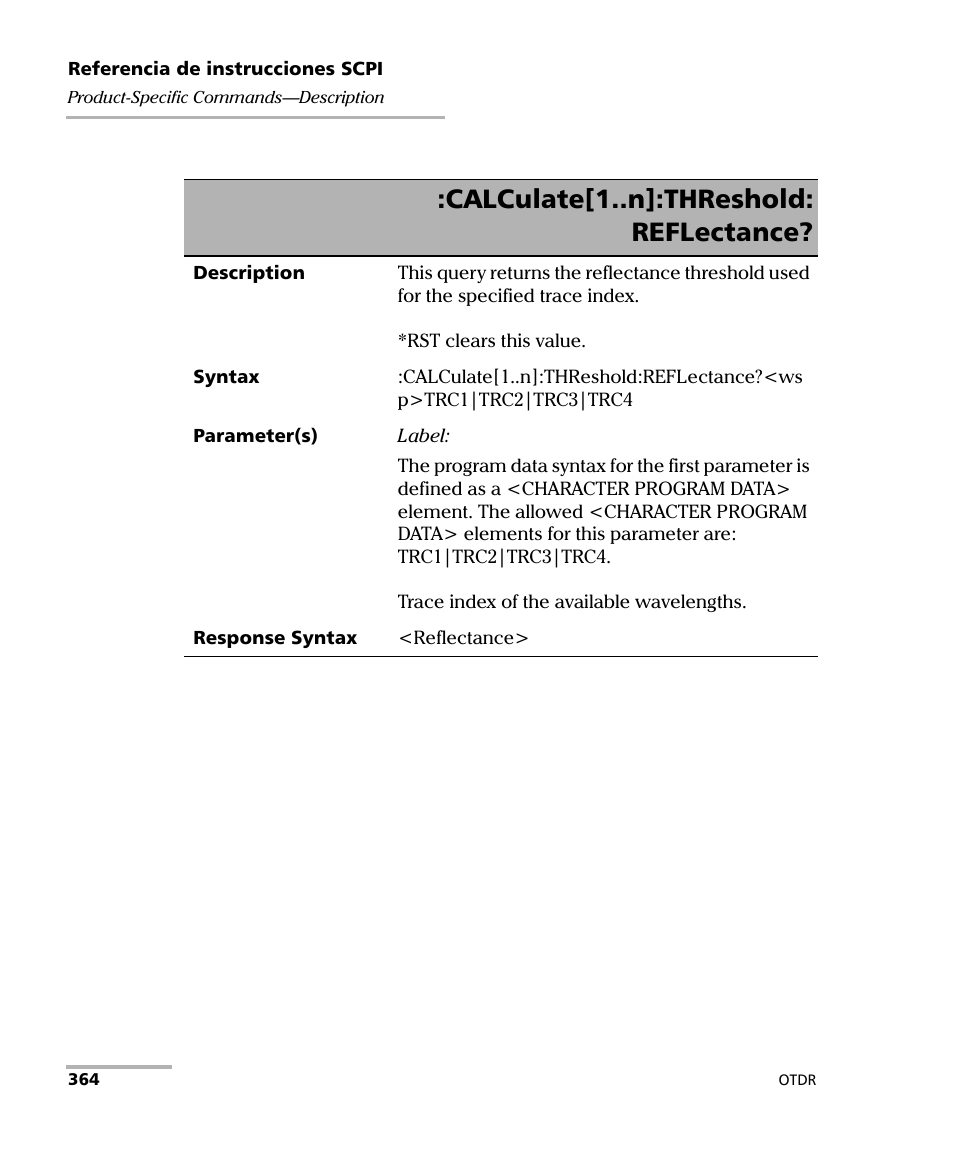 Calculate[1..n]:threshold: reflectance | EXFO FTB-7000 OTDR Series for FTB-500 User Manual | Page 378 / 489