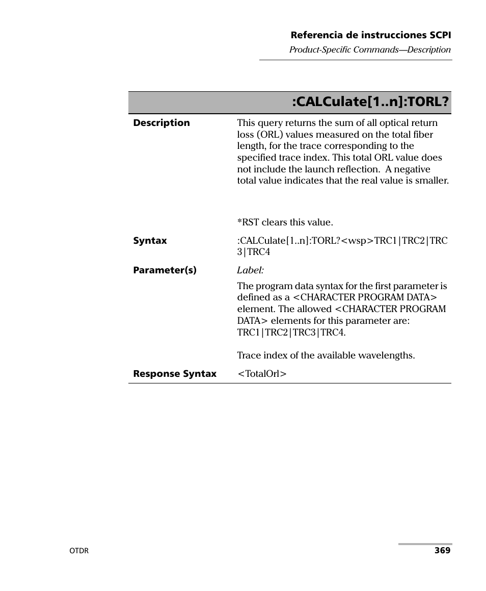 Calculate[1..n]:torl | EXFO FTB-7000 OTDR Series for FTB-500 User Manual | Page 383 / 489