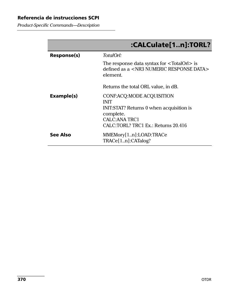 Calculate[1..n]:torl | EXFO FTB-7000 OTDR Series for FTB-500 User Manual | Page 384 / 489