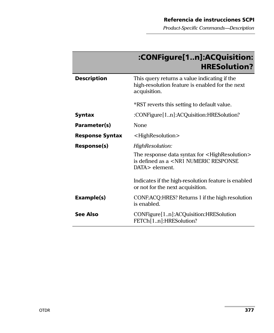 Configure[1..n]:acquisition: hresolution | EXFO FTB-7000 OTDR Series for FTB-500 User Manual | Page 391 / 489