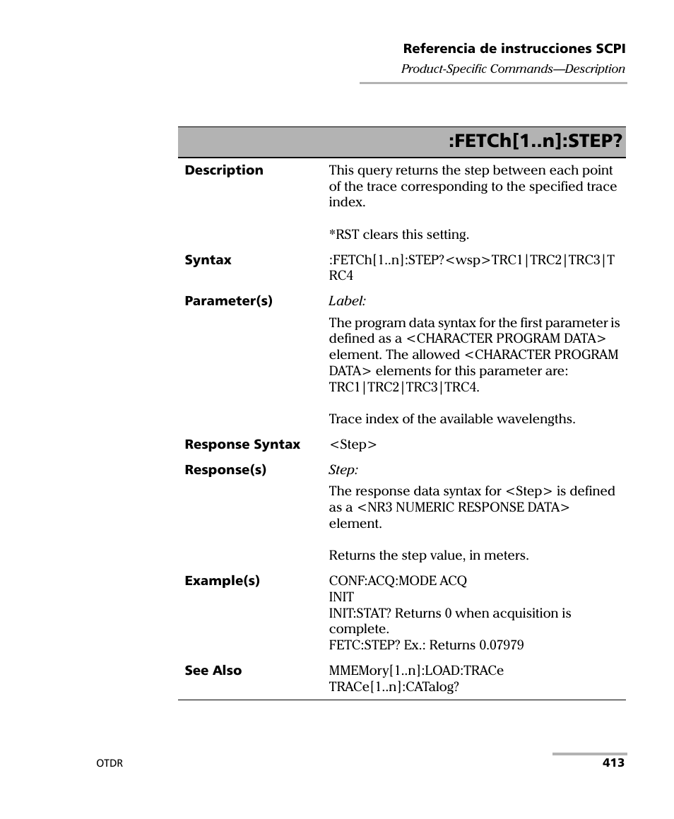 Fetch[1..n]:step | EXFO FTB-7000 OTDR Series for FTB-500 User Manual | Page 427 / 489