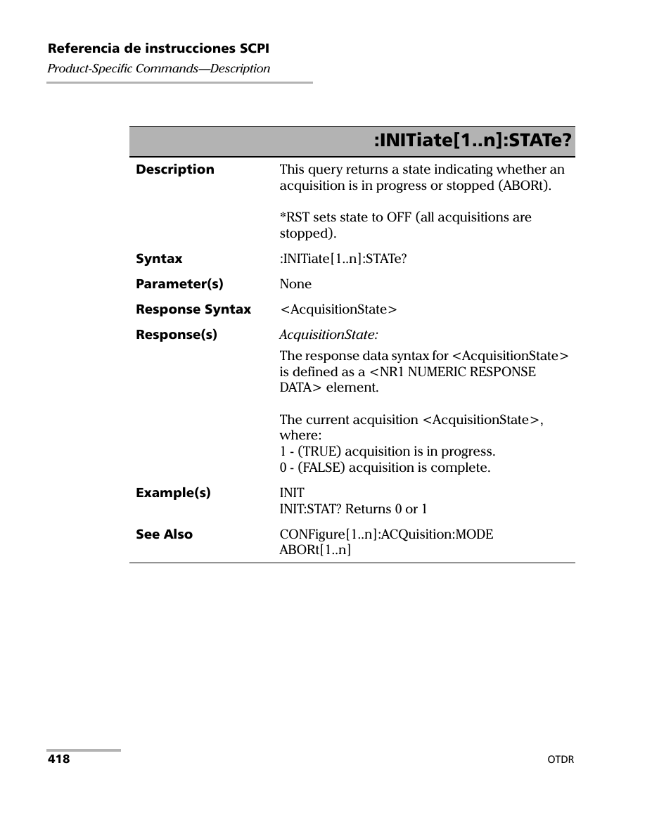 Ulte :initiate[1..n]:state, Initiate[1..n]:state | EXFO FTB-7000 OTDR Series for FTB-500 User Manual | Page 432 / 489