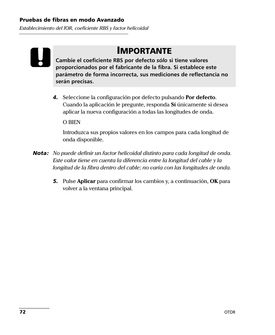 Mportante | EXFO FTB-7000 OTDR Series for FTB-500 User Manual | Page 86 / 489