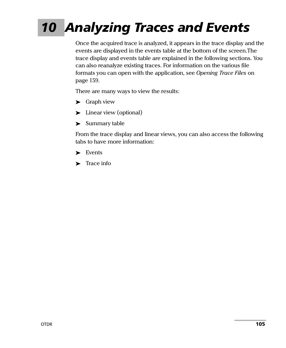 10 analyzing traces and events | EXFO FTB-7000 OTDR for FTB-200 v2 User Manual | Page 119 / 339