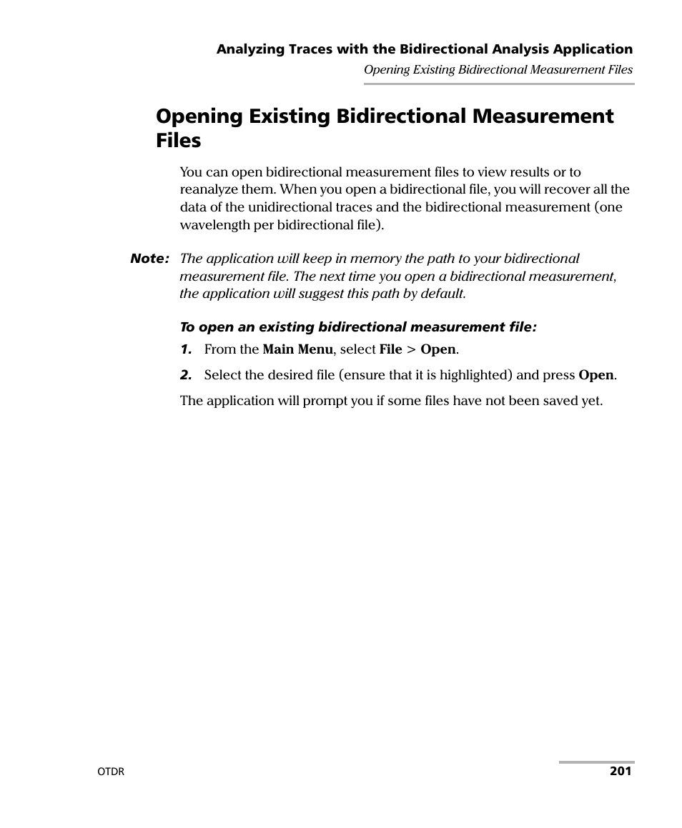 Opening existing bidirectional measurement files | EXFO FTB-7000 OTDR for FTB-200 v2 User Manual | Page 215 / 339