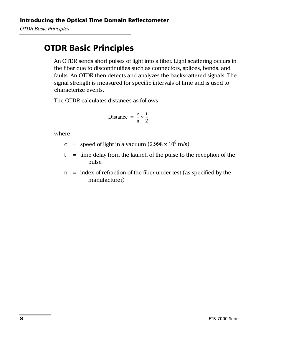 Otdr basic principles | EXFO FTB-7000 OTDR for FTB-200 v2 User Manual | Page 22 / 339