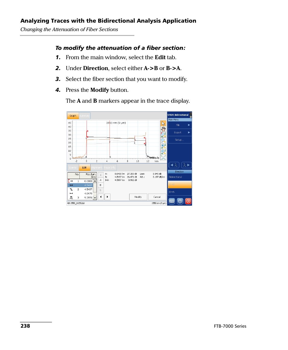 EXFO FTB-7000 OTDR for FTB-200 v2 User Manual | Page 252 / 339