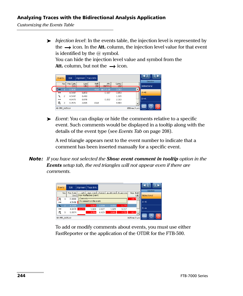 EXFO FTB-7000 OTDR for FTB-200 v2 User Manual | Page 258 / 339