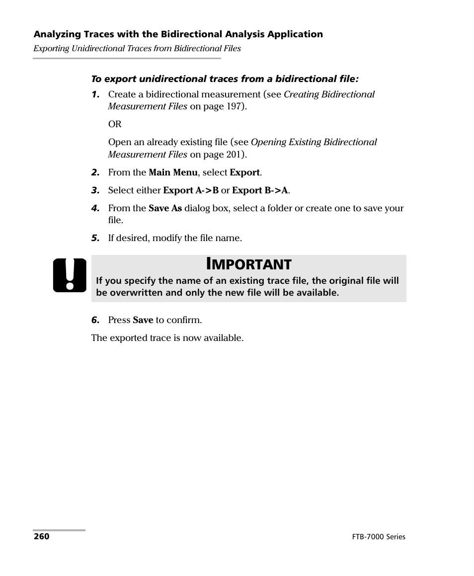 Mportant | EXFO FTB-7000 OTDR for FTB-200 v2 User Manual | Page 274 / 339