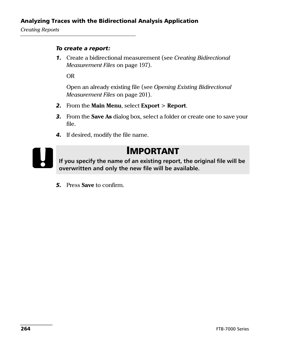 Mportant | EXFO FTB-7000 OTDR for FTB-200 v2 User Manual | Page 278 / 339