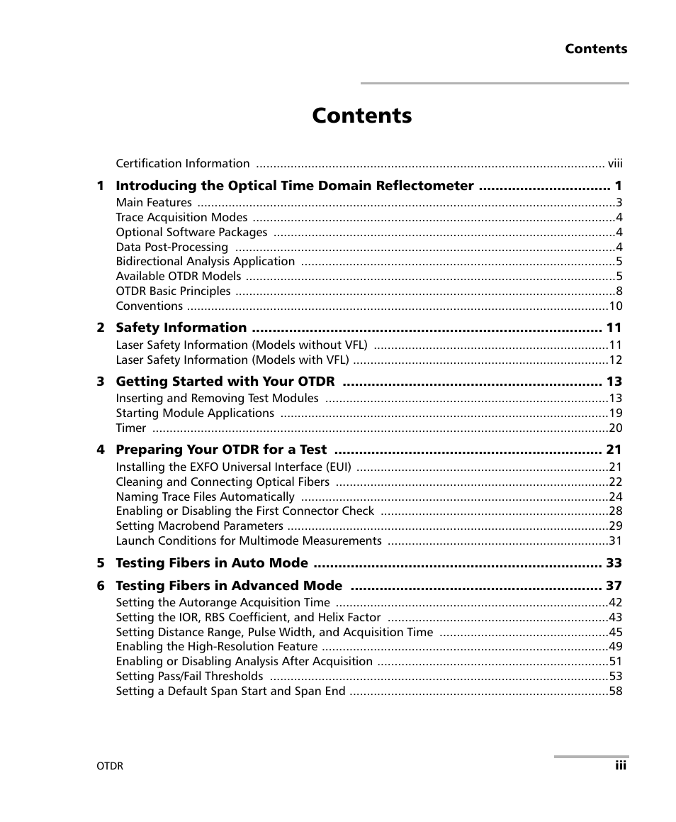 EXFO FTB-7000 OTDR for FTB-200 v2 User Manual | Page 3 / 339