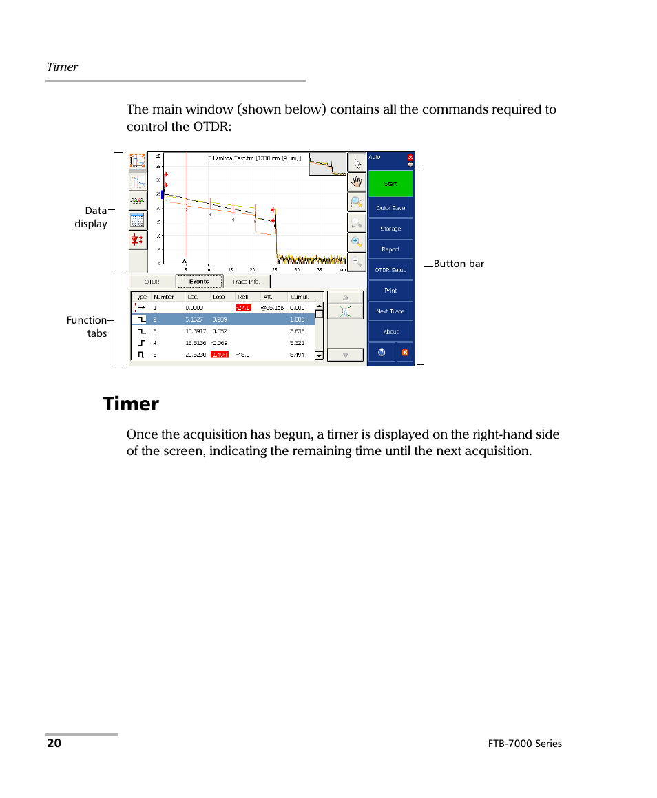 Timer | EXFO FTB-7000 OTDR for FTB-200 v2 User Manual | Page 34 / 339