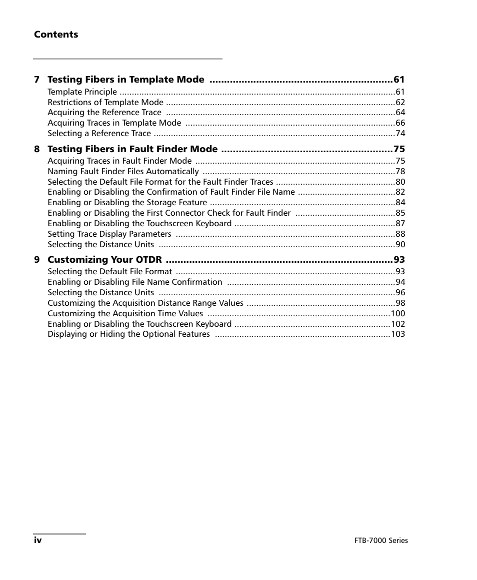 EXFO FTB-7000 OTDR for FTB-200 v2 User Manual | Page 4 / 339