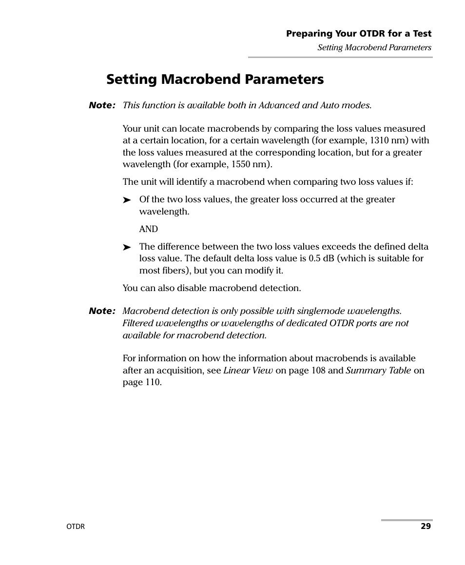 Setting macrobend parameters | EXFO FTB-7000 OTDR for FTB-200 v2 User Manual | Page 43 / 339