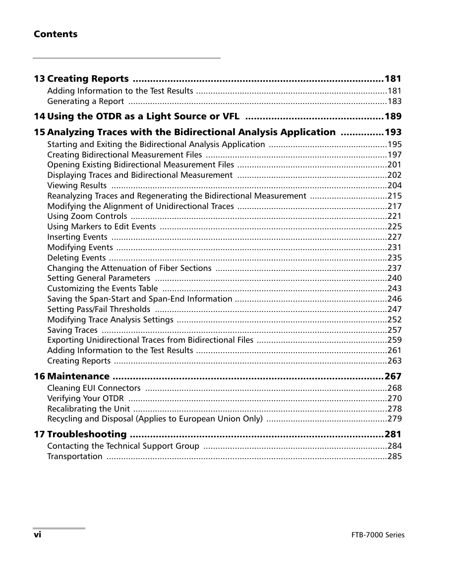 EXFO FTB-7000 OTDR for FTB-200 v2 User Manual | Page 6 / 339