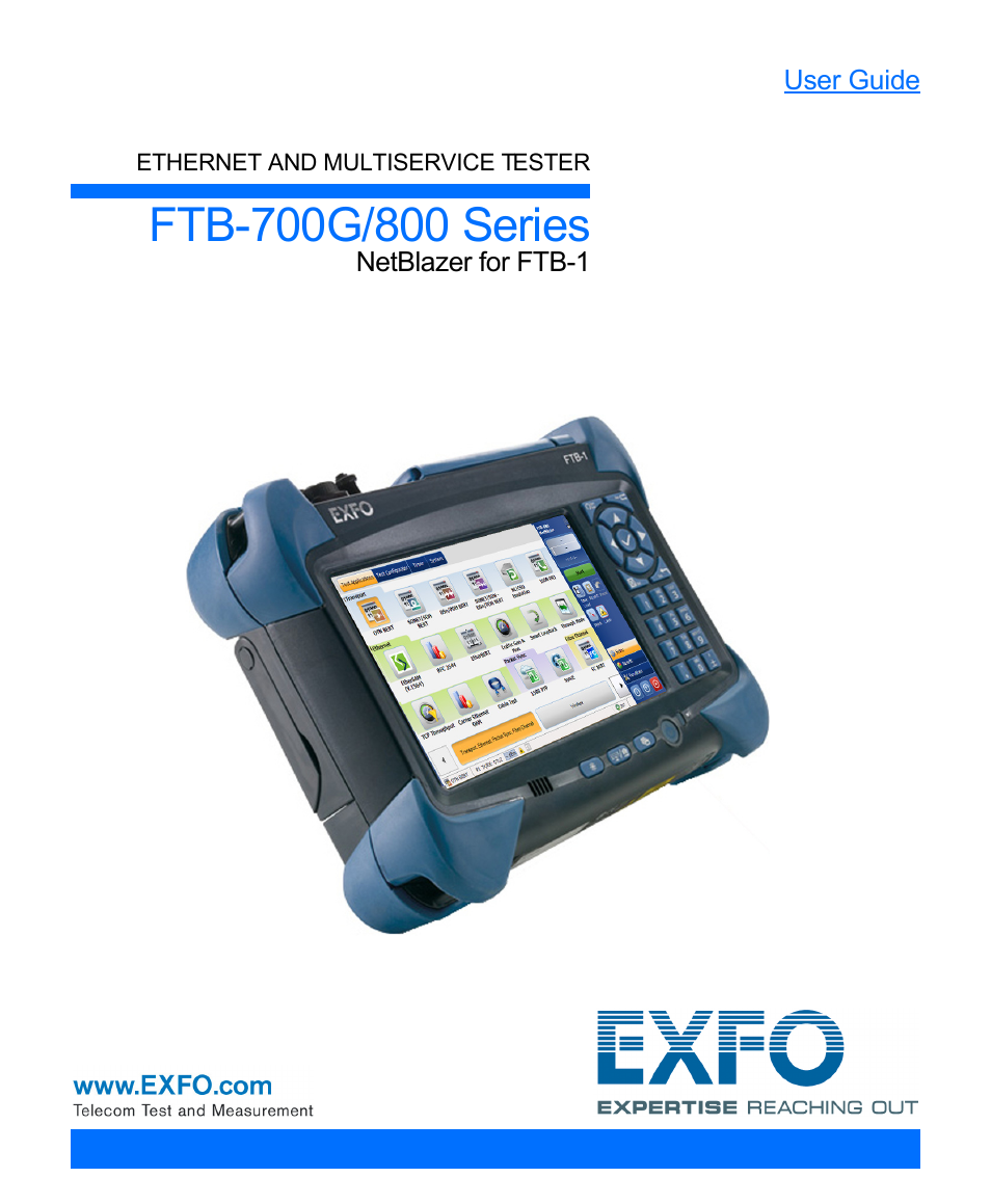 EXFO FTB-800 Series for FTB-1 User Manual | 621 pages
