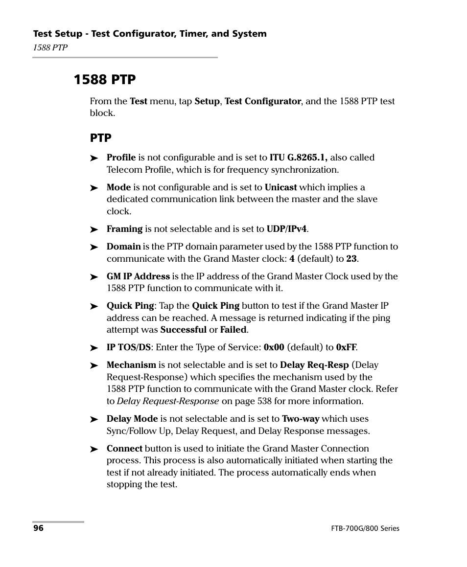 1588 ptp | EXFO FTB-800 Series for FTB-1 User Manual | Page 106 / 621