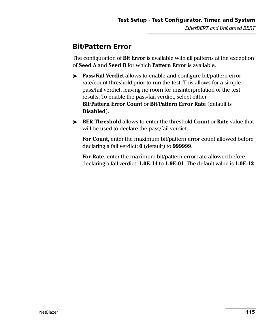 Bit/pattern error | EXFO FTB-800 Series for FTB-1 User Manual | Page 125 / 621