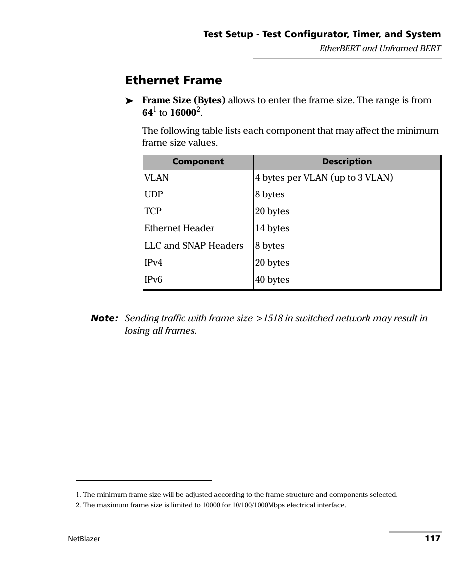 Ethernet frame | EXFO FTB-800 Series for FTB-1 User Manual | Page 127 / 621