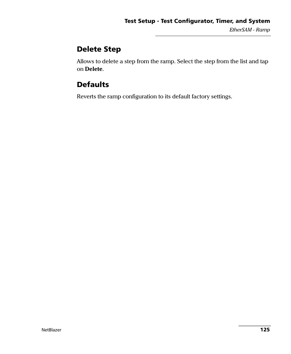 Delete step, Defaults | EXFO FTB-800 Series for FTB-1 User Manual | Page 135 / 621