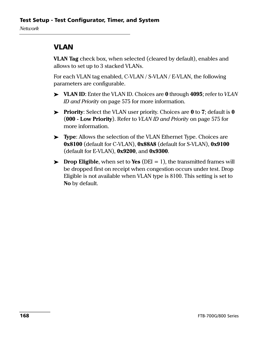 Vlan | EXFO FTB-800 Series for FTB-1 User Manual | Page 178 / 621